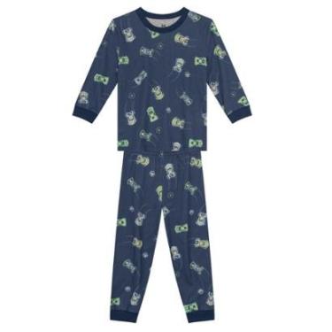 Imagem de Pijama Infantil Menino com Estampa Rotativa Carrinho Brandili-Masculino