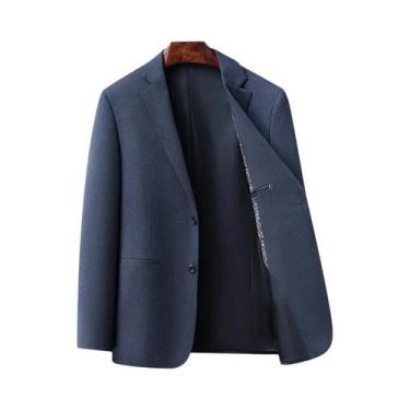 Imagem de Blazer Masculino Slim Fit De Cor Sólida Para Negócios Casuais E Casame