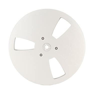 Imagem de lyrlody Cartão de Pega Vazio, Carretel de Liga de Alumínio de 7 Polegadas para Máquinas de Fita de 1/4 de Polegada Com Design Clássico, Ideal para Melhorar a Qualidade do Som (Prata)