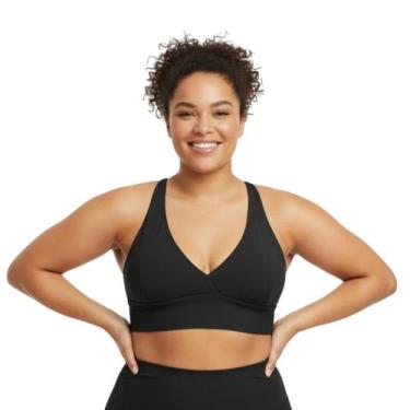 Imagem de Top Nadador Sem Bojo Plus Size Feminino Fitness Academia Corrida Trein