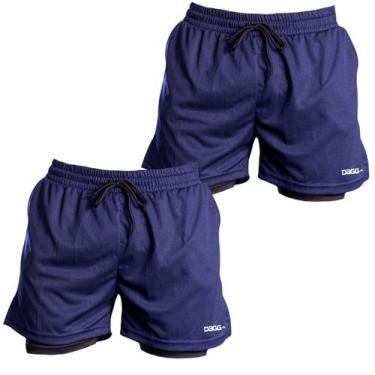 Imagem de Kit 2 Short Masculino Academia Esportivo Com Segunda Pele Calção Corri