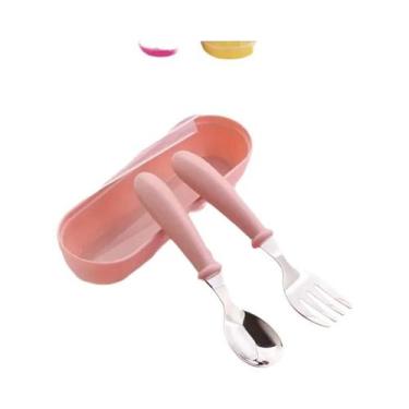 Imagem de Conjunto De Talheres Infantis De Aço Inoxidável, Colher, Garfo, Caixa,