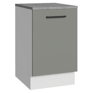 Imagem de Balcão de Cozinha 50cm 1 Porta Branco/cinza Agata Madesa