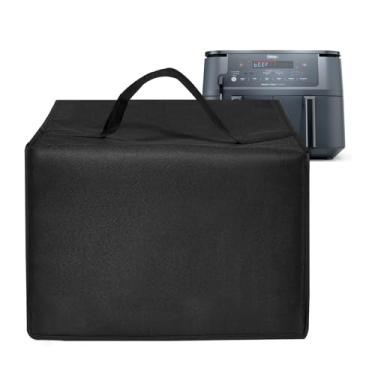 Imagem de Capa protetora contra poeira resistente ao calor de nylon resistente à água compatível com Ninja Air Fryer DZ550GY/caldeira elétrica (preto)