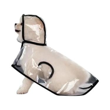 Imagem de Capa De Chuva Transparente E Impermeável Para Cães Grandes, Roupa Para