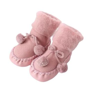 Imagem de Meias De Chão Grossas E Quentes Antiderrapantes Para Bebês E Crianças 