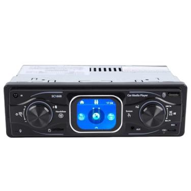 Imagem de Qinlorgo Rádio Automotivo Single Din, Reprodutor de MP3 5.0 Com Entrada USB SD Aux, Rádio FM, Luzes LED de 7 Cores, Tela Sensível Ao Toque, Equalizador, para Painel do Carro