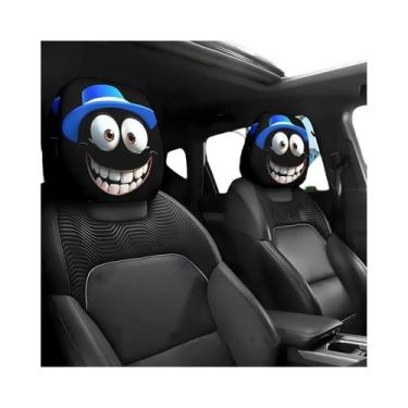 Imagem de Capa De Almofada Para Carro Com Rosto Sorridente, 2 Peças, Macia, Conf