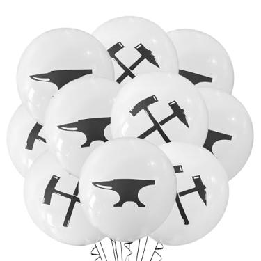 Imagem de Malayan Products Blacksmith Balloons 12 Count Latex, Metalworker Birthday Decoration Metalsmith Theme Anvil Party, 12Inch Standard Size