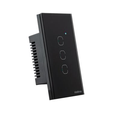 Imagem de Interruptor Smart Zigbee Touch 3 Preto Intelbras