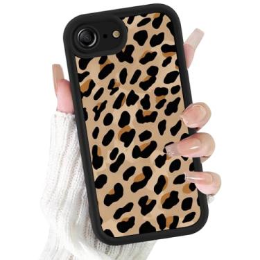 Imagem de Vulfwela Capa de leopardo para iPhone 16e 6,1 polegadas linda luxuosa preta marrom estampa de guepardo capa de telefone com design estético, TPU macio à prova de choque com lente de câmera completa