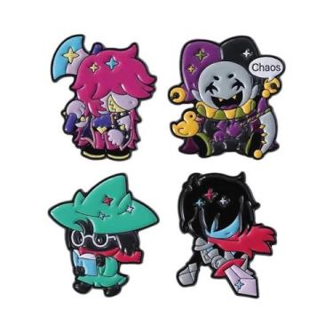 Imagem de Deltarune Susie Kris Big Eyed Monster RPG Game Characters Enamel Pins 