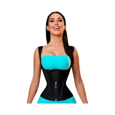 Imagem de Colete Modelador Feminino De Látex De Alta Compressão Com Barbatanas D