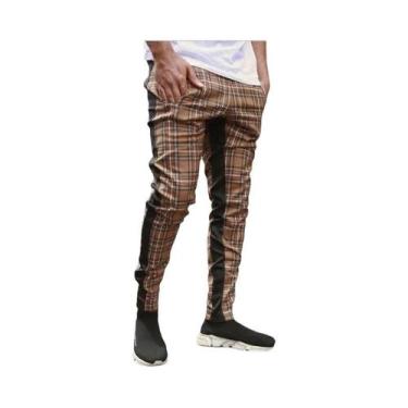 Imagem de Calças Jogger Skinny Pretas Masculinas, Roupas Casuais Para Esportes, 