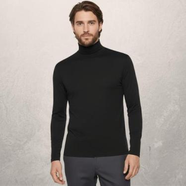 Imagem de Camiseta Masculina Térmica Gola Alta Manga Longa Proteção Uv Blusa Seg