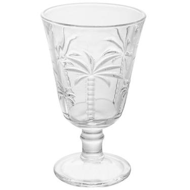 Imagem de Taça para Água de Vidro Cristal Palm 240ml Lyor Decorada Palmeiras Ser