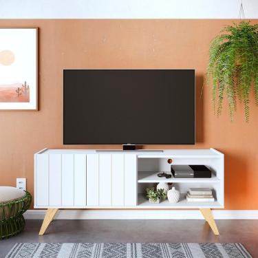 Imagem de Rack Para Tv Até 50" Space Moov Branco Fosco