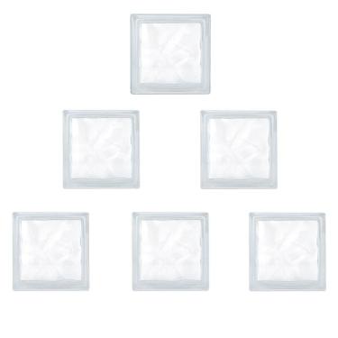 Imagem de Tijolo de Vidro Modaza Cloudy 19 x 19 x 8 cm - 6 Unidades