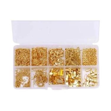 Imagem de Kit DIY Para Fazer Joias Com Fecho Lagosta, Argolas Abertas, Miçangas,