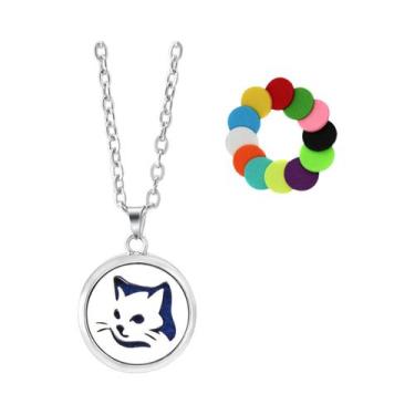 Imagem de Colar Difusor De Óleo Essencial Em Aço Inoxidável Para Mulheres, Pinge