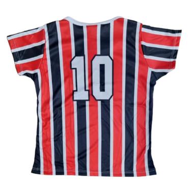 Imagem de Camisa Bebê São Paulo Baby Look Listrada Oficial