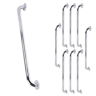 Imagem de Barra de Apoio Alca 80cm kit 8 Uni Acessibilidade Idoso Cadeirante Def