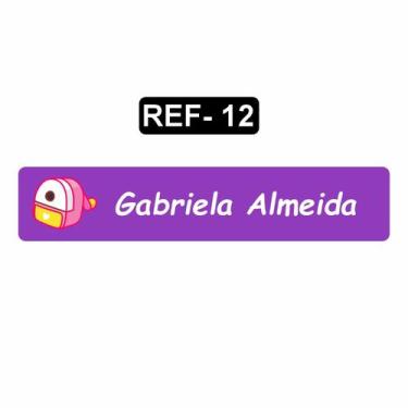 Imagem de Kit 50 Etiquetas Termocolantes Em DTF Para Uniforme Escolar Roupa Infa