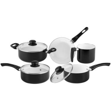 Imagem de Jogo de Panelas Hauskraft Revestimento Cerâmico - de Alumínio Preto 5 