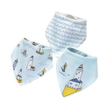 Imagem de Babadores De Algodão Com Estampa De Desenho Animado Para Bebês (Menino