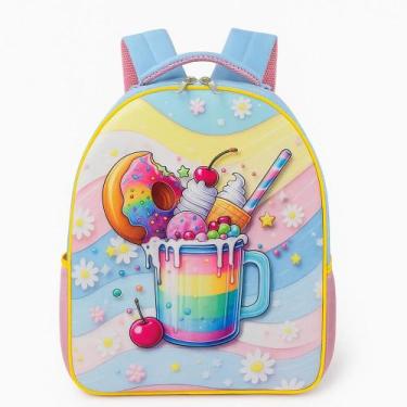 Imagem de Mochila Infantil Bolsa Escolar Feminina Reforçada Doce Menina - Pikuka