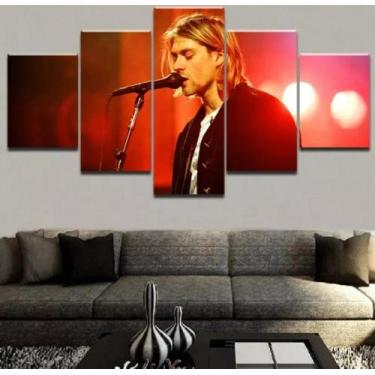 Imagem de Quadros Decorativos Nirvana Kurt Cobain Idolo Rock" - aero print