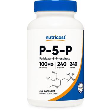 Imagem de Suplemento Nutricost P5P Vitamina B6 100Mg 240 Cápsulas-Unissex
