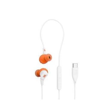 Imagem de Fone de Ouvido JBL Endurance Run 3 Com Fio USB-C IP65 Microfone FlipHook Branco