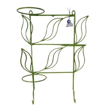 Imagem de Suporte Ferro Para Plantas Folhas Para 3 Vasos E 2 Ganchos - SHOPPINGN