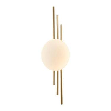 Imagem de Arandela Nordecor Cami Led Bivolt Dourado 3000k Luz Amarela