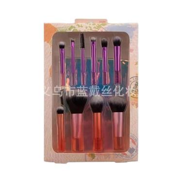 Imagem de Conjunto Completo De Pincéis De Maquiagem: Pincel Para Pó, Blush, Somb