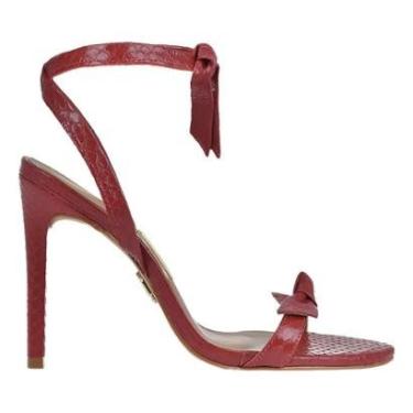 Imagem de Sandalia Uza Piton Salto Alto Scarlet Vinho -Z26A400A0407V-Feminino