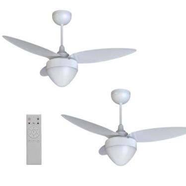 Imagem de Kit Acompanha 2 Ventiladores Ventisol Teto Aires Branco 3p - Bivolt - 