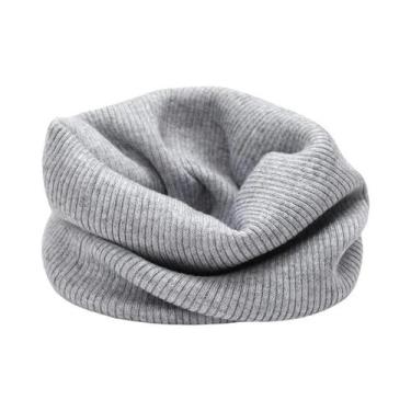 Imagem de Cachecol Masculino De Lã Cashmere Tricotado Com Gola Alta, Macio E Que