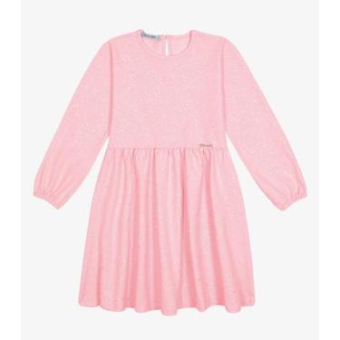 Imagem de Vestido Manga Longa Feminino Trick Nick Rosa, 10, Rosa