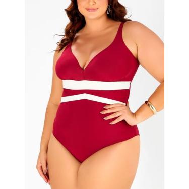 Imagem de Maiô Modelador Banho de Mar 617.577 Feminino Zero Barriga Bicolor Micr