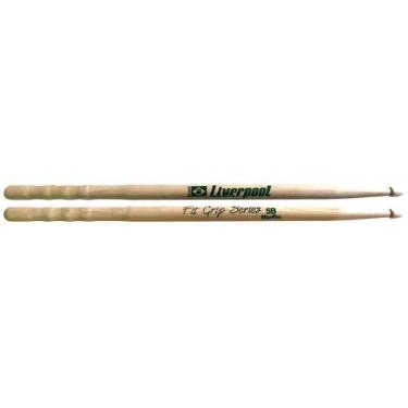Imagem de Baqueta Liverpool Fit Grip Marfim (Padrão 5B Comprida) FIT5BM com Cabo