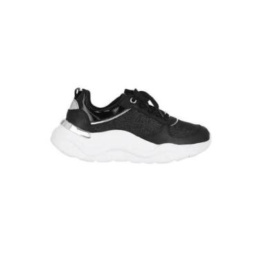 Imagem de Tenis feminino piccadilly, Preto, Prata, 38