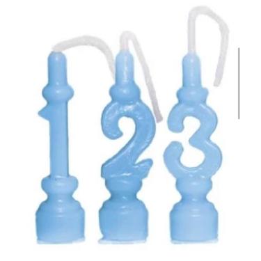 Imagem de VELA DE ANIVERSÁRIO FESTCOLOR SIMPLES unidade, AZUL