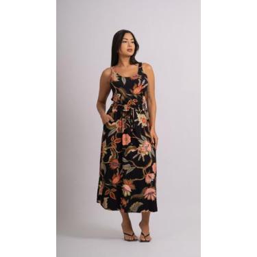 Imagem de Saia midi pijama digital - SOLARE, G1, Preto