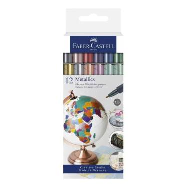 Imagem de Marcador Permanente Faber Castell Metallic 1.5 12 Cores
