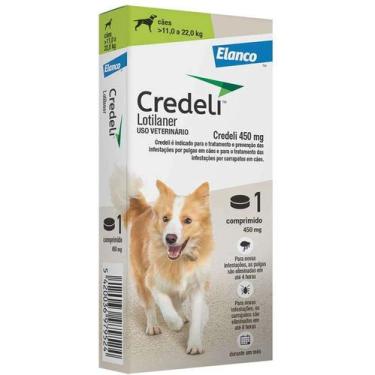Imagem de Antipulgas e Carrapatos Credeli para Cães de 11 a 22 kg  1 Comprimido 