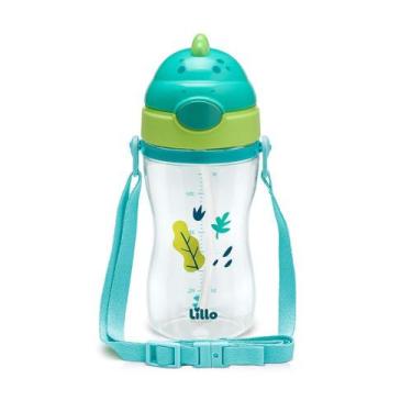 Imagem de Copo Infantil Tritan C/ Alça e Canudo Dinossauro 400ml Lillo