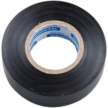 Imagem de Fita Isolante 57545100 para Emendas de Fios Elétricos PVC Antichamas Classe C 0,13mm X 19mm X 5 Metros Preto Tramontina
