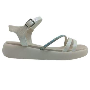 Imagem de Sandalia feminina ramarim 2424203 papete plataforma anabela, 35, OCEAN